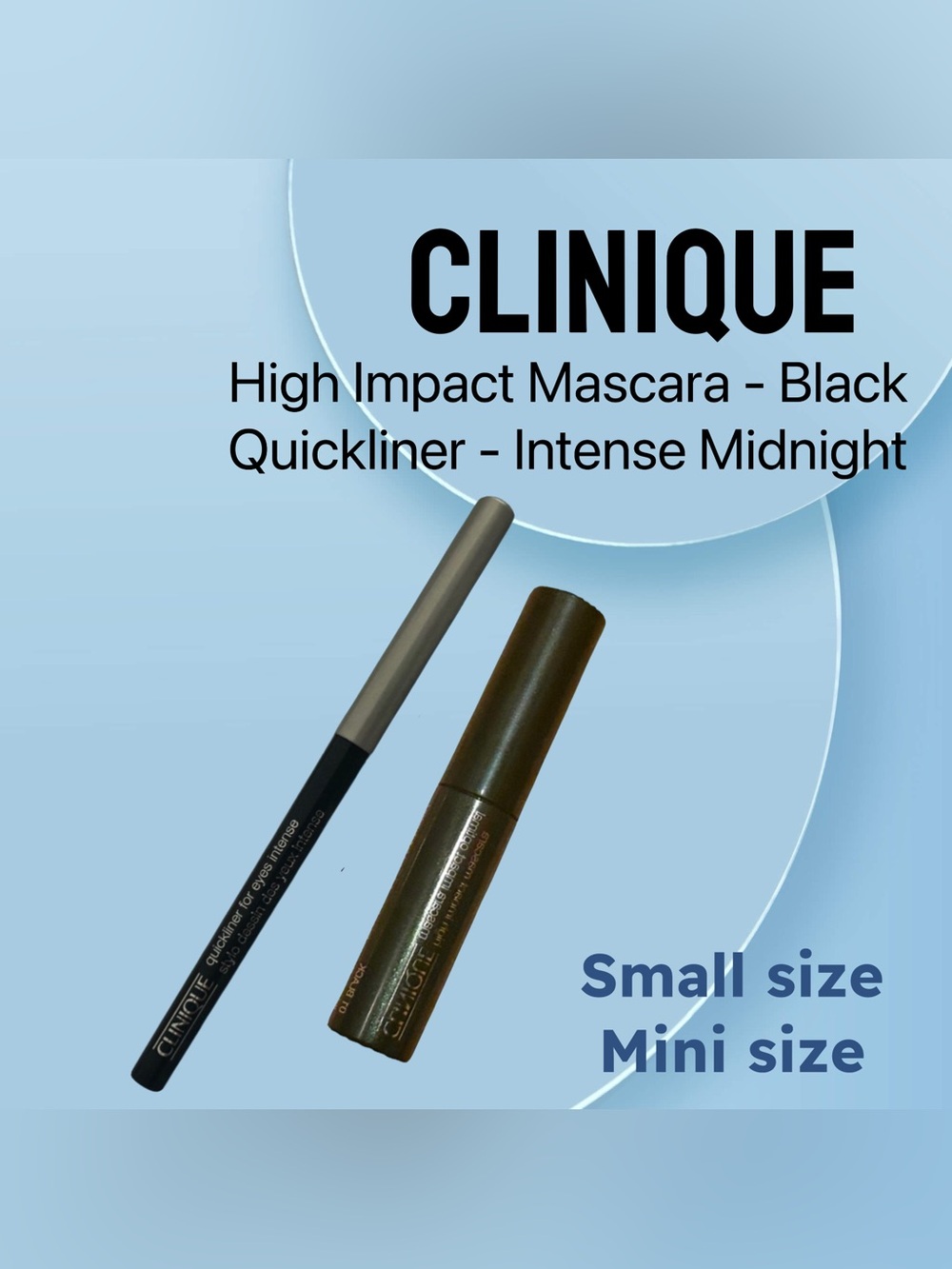 🇺🇸🆕NWOB CLINIQUE |SM| Quickliner Intense Midnight + Black High impact mascara